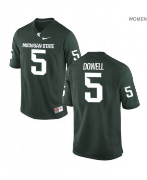 Women's Michigan State Spartans NCAA #5 Andrew Dowell Green Authentic Nike Stitched College Football Jersey SW32V27KZ